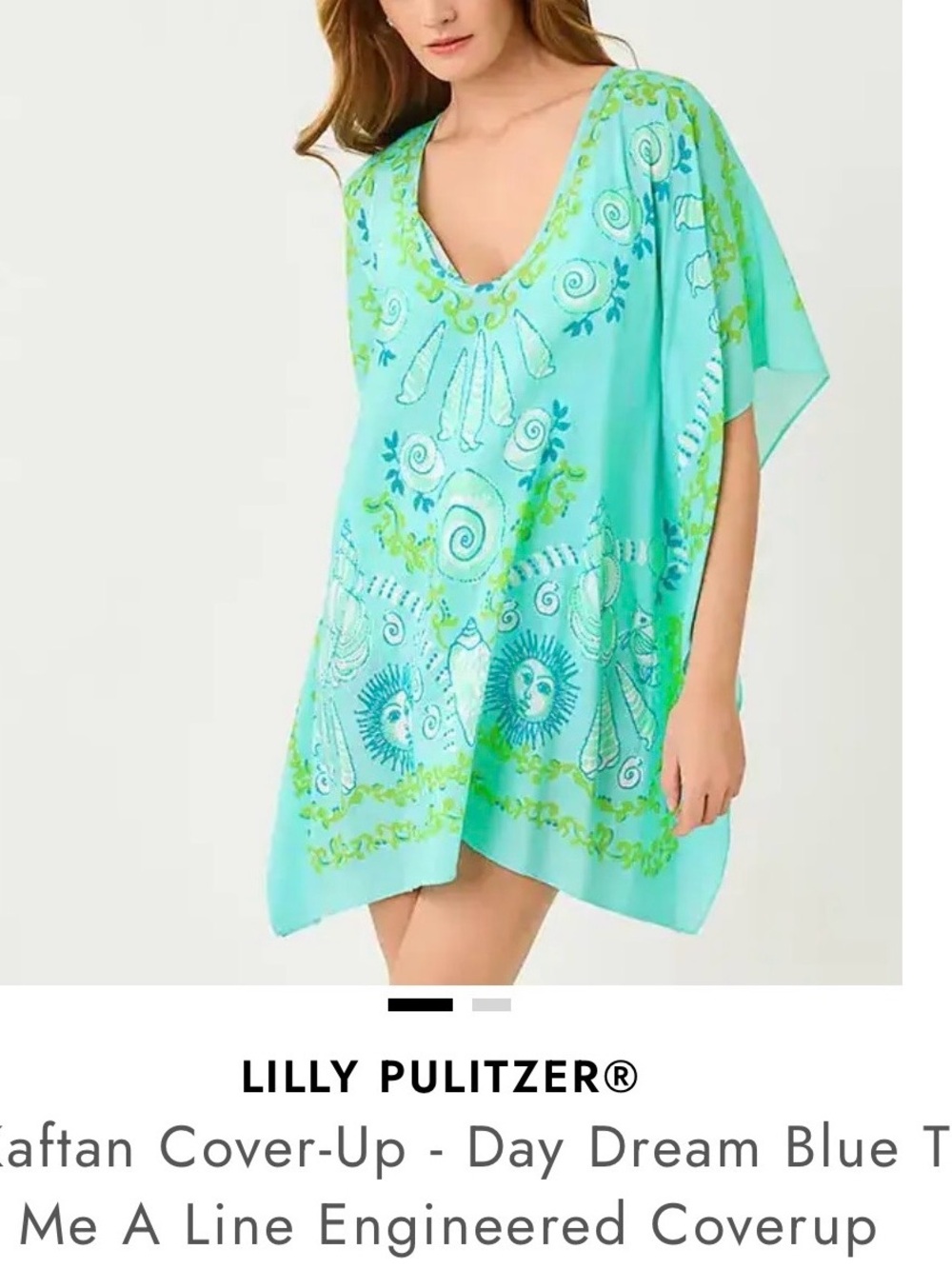 Lilly Pulitzer Aqua Daydream Printed Kaftan